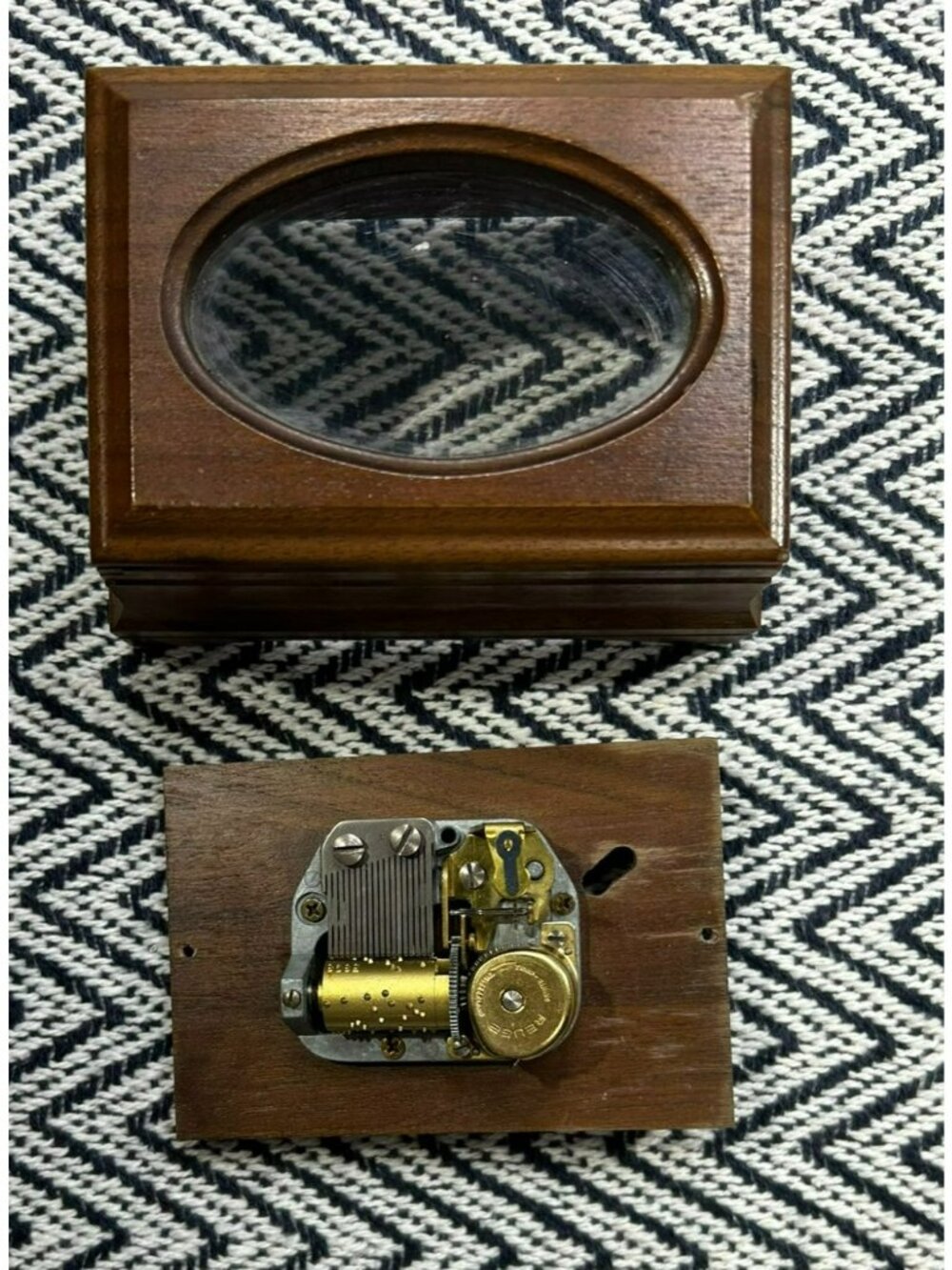 VTG Reuge 5in Wooden Music Box Swiss Musical Movement South Amana Iowa Tested - Picture 2 of 9